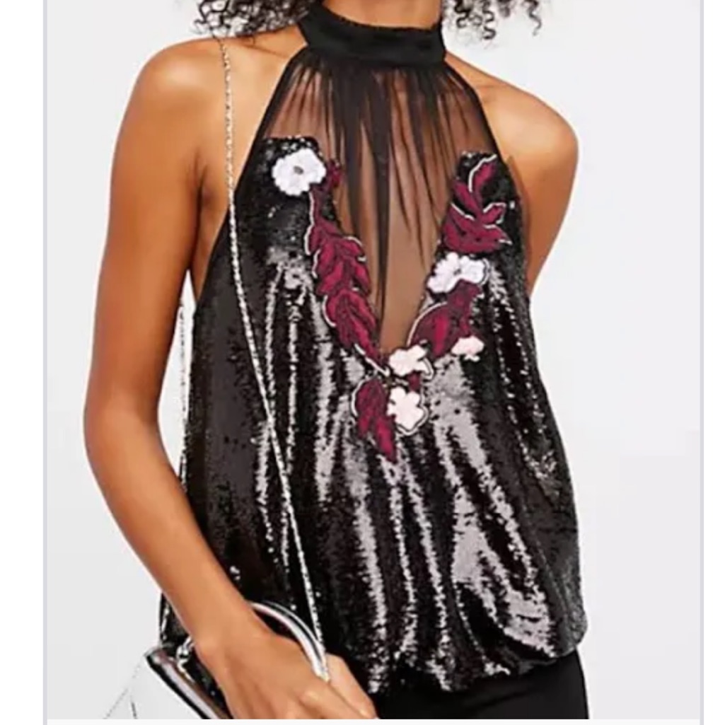 Sequin Halter